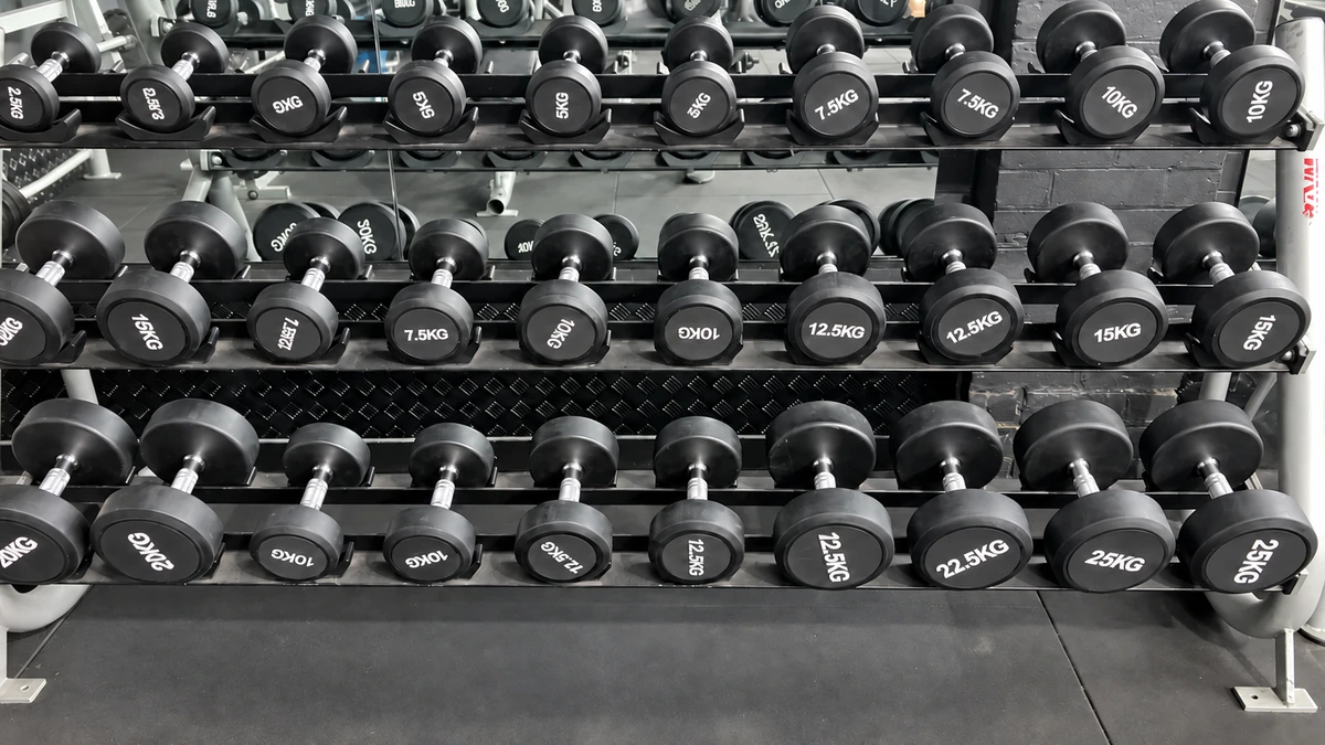Dumbbell racks at Top Gym Brunswick